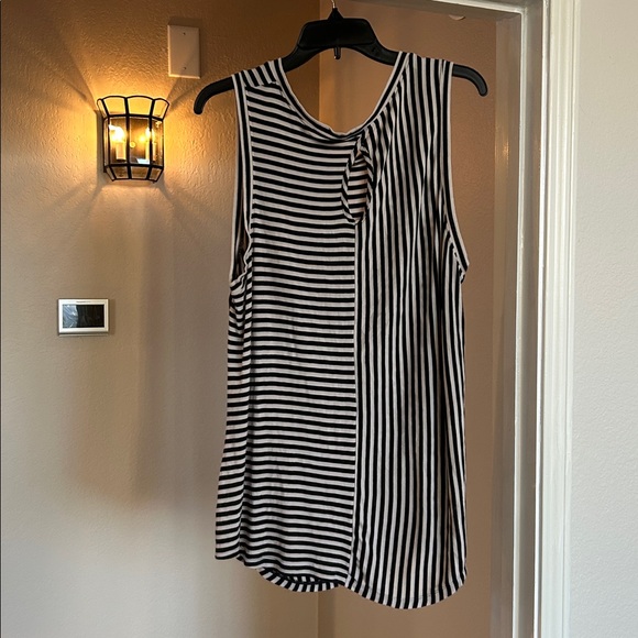 CAbi London Tank Top In Black & White Stripe Style Number 3417 - Picture 4 of 6